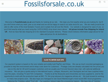 Tablet Screenshot of fossilsforsale.co.uk